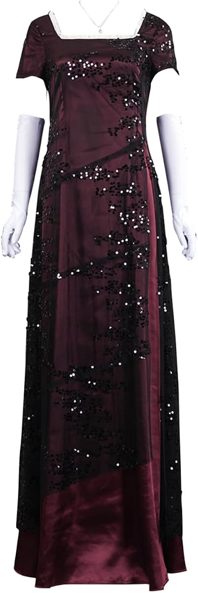 Boomtrader Titanic Rose Cosplay Costume Dress Adult Women Halloween Cosplay Rose Outfits