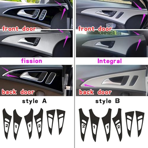 Sticker carbone intérieur A6 C7 pour masquer rayures console - 2