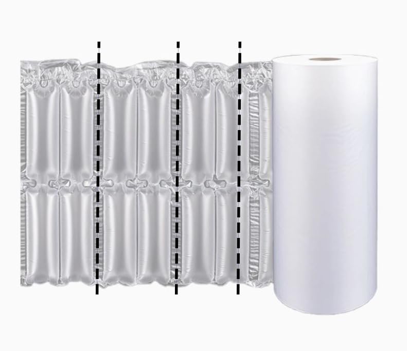 UNINFLATED – MACHINE REQUIRED | Air Cushion Film Rolls for Inflator Machine – Bubble Wrap Alternative Void Fill Protection. (2 Tube 2 Line 40cm x 15cm 300m, Tube Roll)