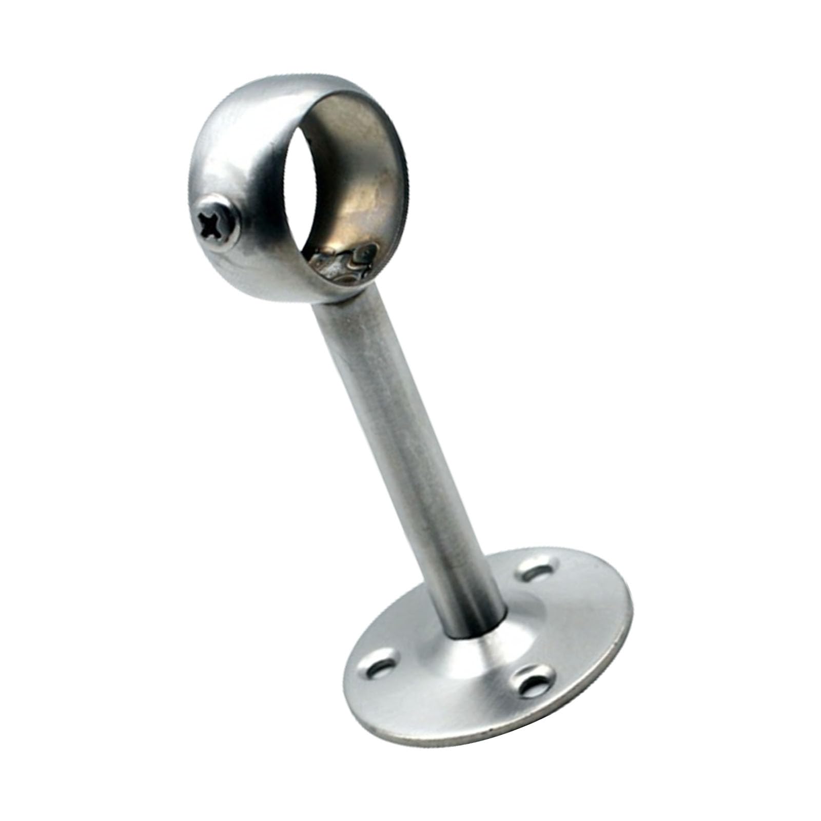 Yhplxyuus 2pcs Heavy Duty Ceiling Curtain Poles Holders Stainless Steel Brackets for 25x100mm Rods Silver/Black Drapery Closet Poles Holders