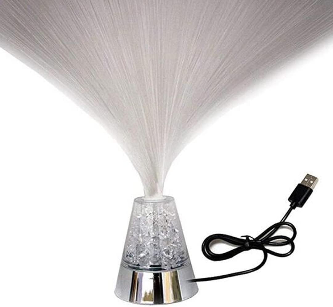 Fibre Optic Lamp LED Color Changing Night Light Mood Relaxing Light with USB Cable (No Battery)