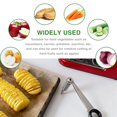 2 Pack Vegetable Spiralizer Potato Spiral Cutter, Stainless Steel Spiral Cutter for Potato Cucumber Carrot Onion and Vegetable, Practical Kitchen Gadgets - Image 6