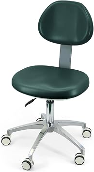 360  Swivel Mobile Chair Dental Chair Dentist Doctor's Stool Adjustable Height PU Leather for Dental Clinics, Laboratories, Salons, Beauty Salons,A17 [Energy Class A]