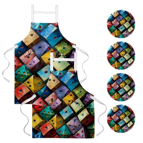 Tablier de cuisine lot de 2 pour restaurant bistrot bar et nettoyage