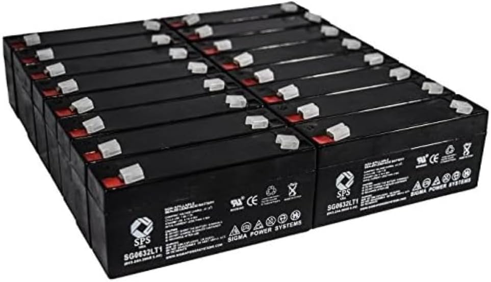 SPS Brand 6V 3.2Ah (Termina LT1) Replacement Battery for Rigel 309 MULTICARE Monitor (16 Pack)