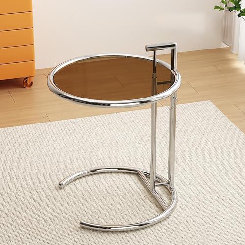 Table de chevet en verre et bout de canapé réglable pour vos soirées