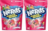 Nerds Gummy Clusters Candy, Rainbow, 8 Ounce | Resealable Bag | Pack of 2