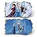 2Pcs Die Eiskönigin Frozen Wandtattoo 3D Effekt XXL Anna und Elsa Wandaufkleber Fenster für Mädchen Kinderzimmer Wanddurchbruch Tattoo Wandbild Groß 1000mmx600mm