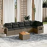 Este conjunto de sofás de jardín es el complemento perfecto para el jardín, terraza o patio, ya que proporciona un espacio confortable y acogedor para charlar con familiares y amigos o simplemente relajarte y disfrutar del aire libre. Material duradero: El ratán PE, también conocido como ratán sintético, es un material sintético resistente y de bajo mantenimiento que se parece al ratán natural.