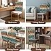 Pinroote Teal Brown Chair Covers - 4 Pcs Dining Room Chair Back Covers, Dog Paw Prints Chair Slipcovers, Country Farmhouse Wooden Removable Chair Protectors Covers for Kitchen/Banquet/Party 19