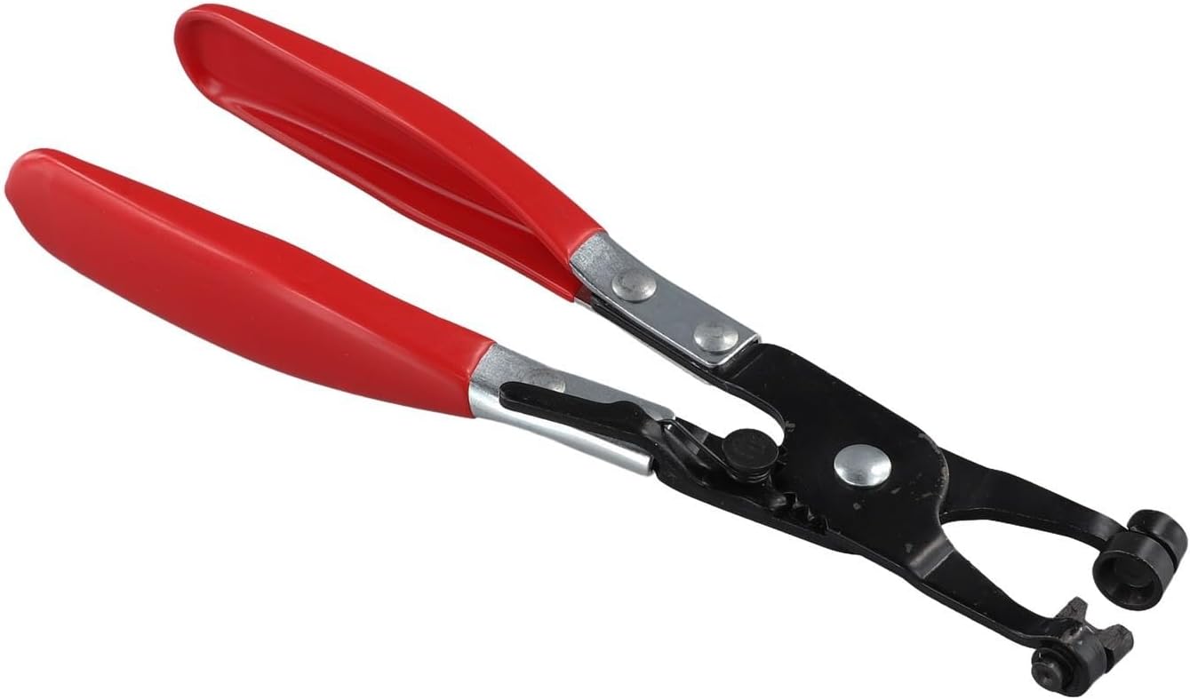 Hose Clamp Pliers Car Pipe Fuel Coolant, Band Removal Tool with PVC Handle, Flexible Auto Repair Plier Small, 1pc(A)
