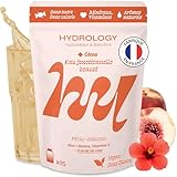 HYDROLOGY - Aromatisiertes Wasser – Zuckerfreie Tabletten – Vitamingetränk Schönheit & Glanz – tägliche Hydration – 15 Brausetabletten – Vegan & natürlich – Hibiskuspfirsich – Glow