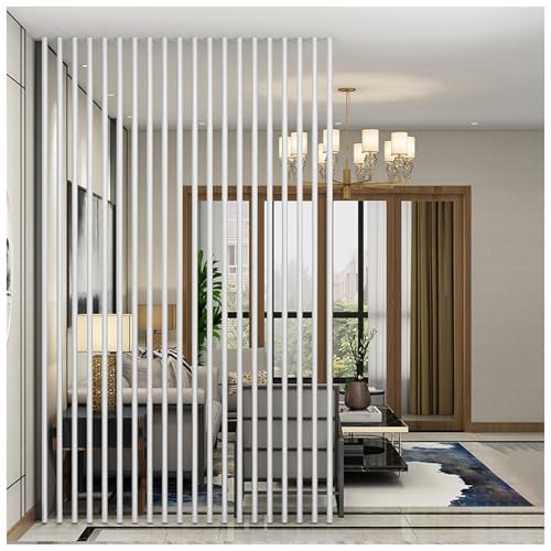 Biombo divisor de habitación con patas ajustables para separación de suelo a techo en dormitorios y espacios de estar