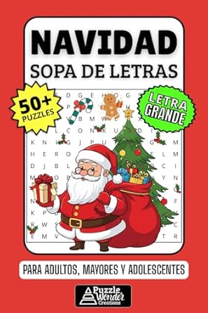 Navidad Sopa de Letras: 50+ Puzzles en Español, Busca Palabras con ...