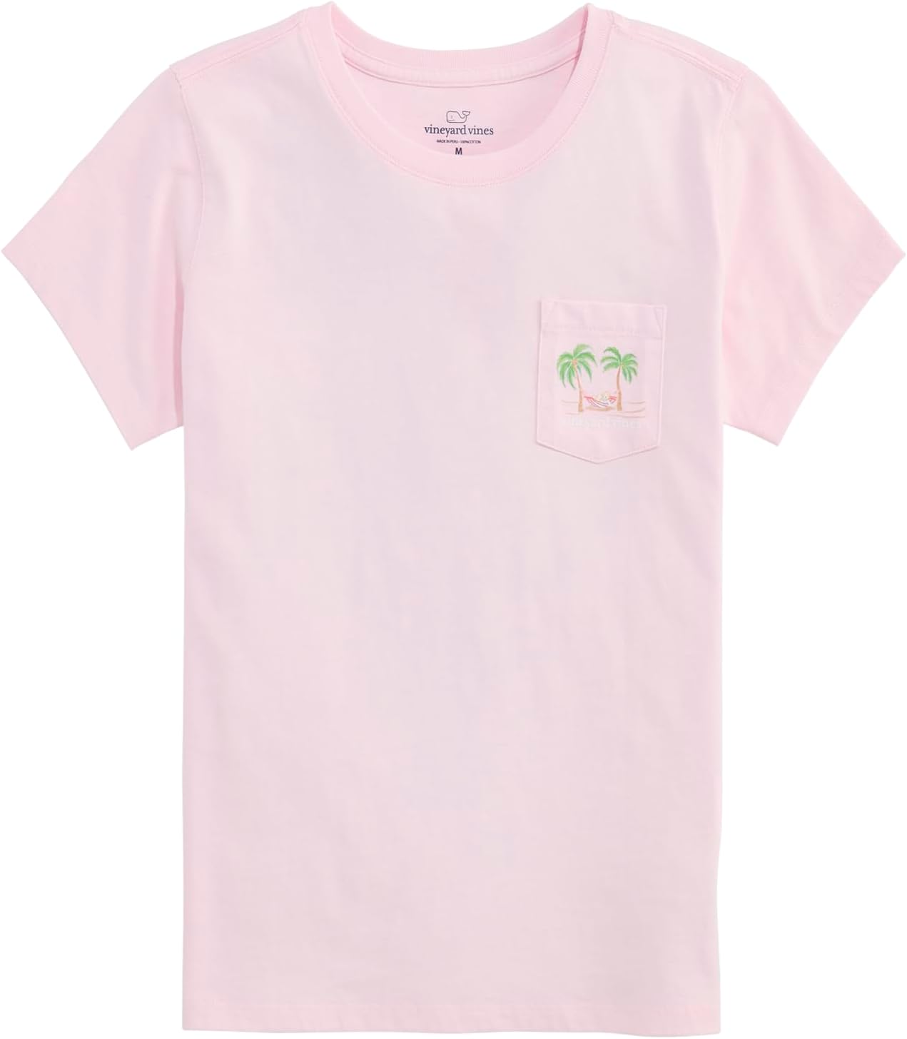 Vineyard Vines Girls' Girls' USA Hammock Watercolor Scenic Short-Sleeve Pocket Tee