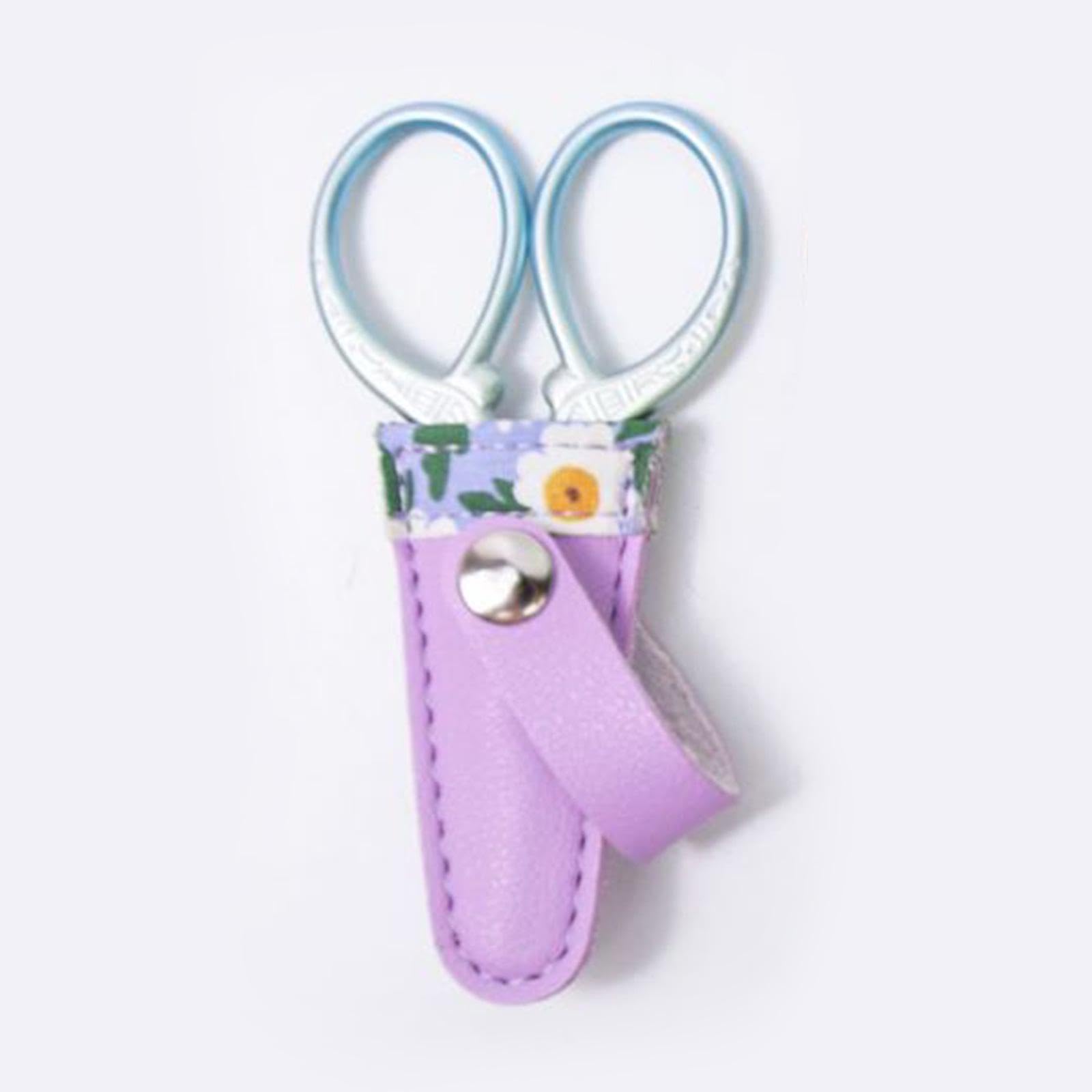 2 étuis à Ciseaux avec Fermeture à Boucle, en Cuir PU Léger, pour La Couture, Le Tricot et Autres Travaux Manuels, 6 pièces