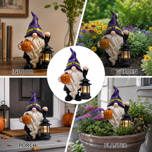 TERESA'S COLLECTIONS Cute Halloween Garden Gnome with Solar Lights 8" by TERESA'S COLLECTIONS - Used condition - Image 3