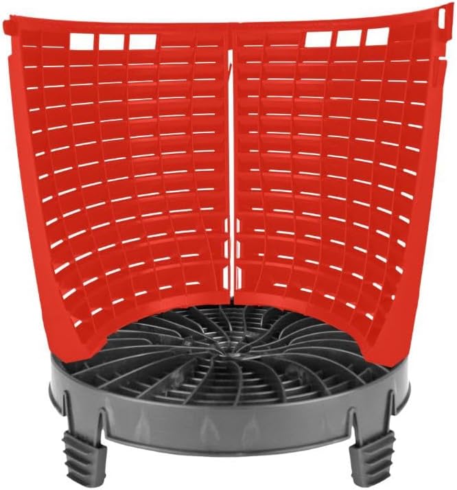 Detail Guardz Scrub Wall Bundle – Bucket Insert Car Wash Grit Guard System for Wash Mitts, Wheel Brushes & Microfiber, Traps Dirt Below for Cleaner Wash Water - Dirt Lock (Black) & Scrub Wall (Red)