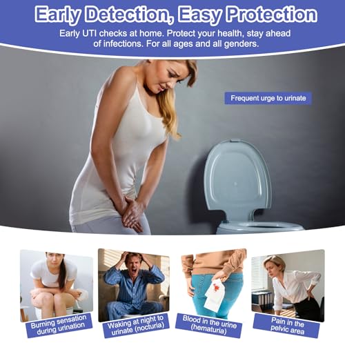 3-in-1 UTI Test Strips, Full Panel Urinary Tract Infection Test Kit at Home for Women Men Kids, Detection with Accurate Leukocytes, Nitrite, and PH Readings, Simple at-Home Urine Test Strips, 50ct — view 3