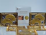 Gold Gel Eye Mask Pads - Collagen, Hyaluronic Acid, Vitamin C Formula to Hydrate Skin and Reduce Wrinkles, Puffiness, Dark Spots - Oxygenating Anti-Aging Under Eye Patches - Toning, Smoothing Formula