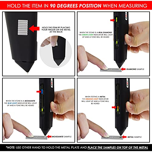 Professional Diamond Moissanite Tester Combo Diamond Tester Moissanite Tester With Visual&Buzzer Alarm High Accuracy Diamond Moissanite Jewelry Test Tool Kit #TOP2