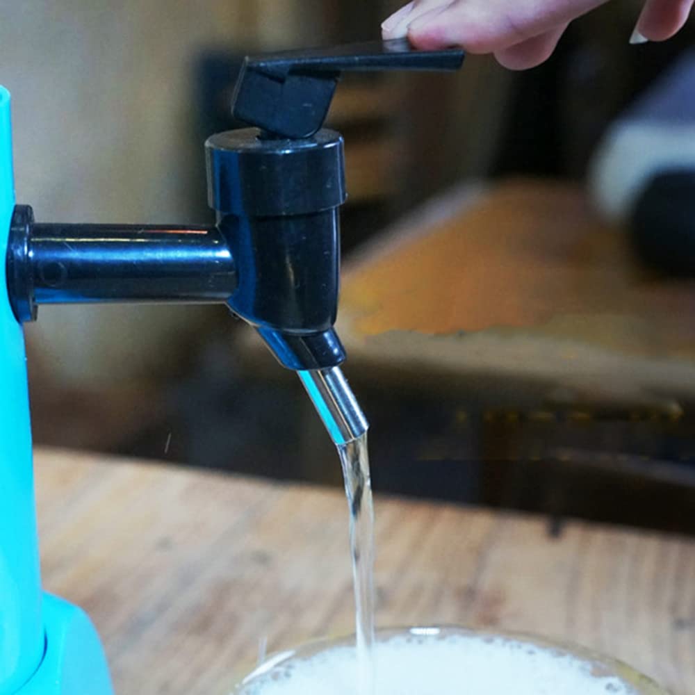 yasoe 1,5L Torre Dispensadora de Cerveza Grifo Integrado de Fácil Limpieza con Tubo de Hielo Dispensador de Torre Transparente de Bebidas - Negro
