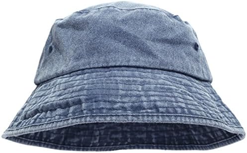 KYEYGWO Wide Brim Sun Hat for Men and Women, Washed Cotton Bucket Fishermen Hat for Outdoor Camping Hiking