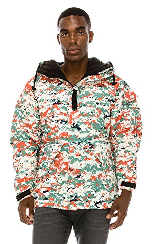 Angel Cola Men's Camouflage Hooded Weatherproof Winter Jacket
