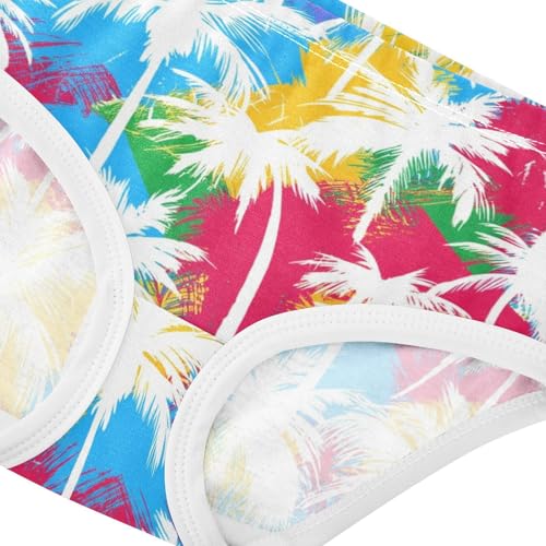 Joisal Tropical Summer Colorful Palm Toddler Girls Underwear 2t Cotton Little Girl Panties Florals Kids Briefs Undies4