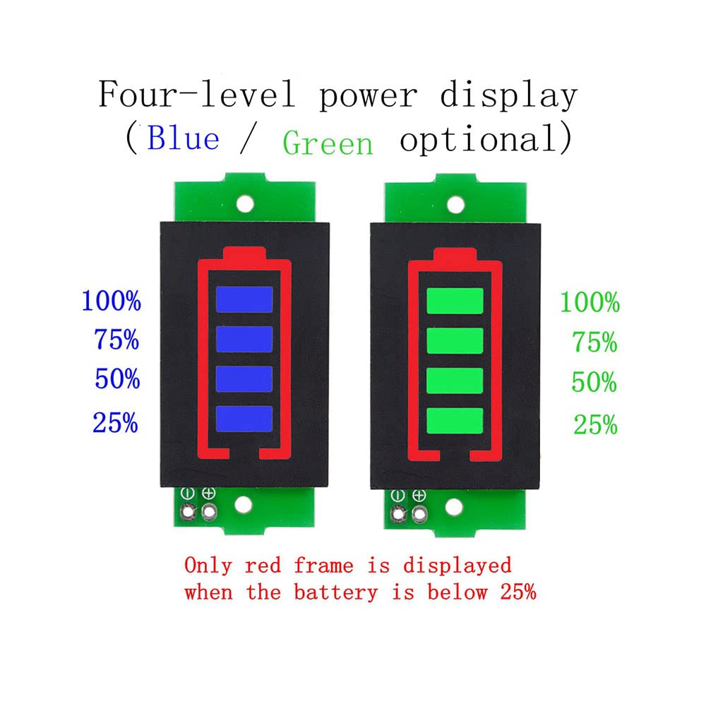 1pcs Lithium Battery Capacity Indicator Module,Blue
