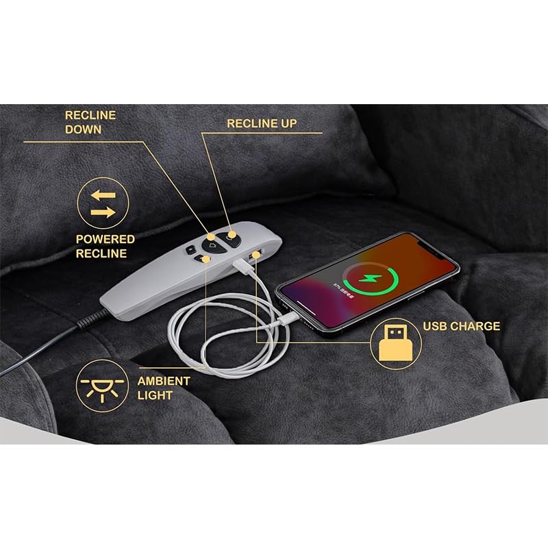 Sillón eléctrico reclinable masaje cuero One Color miniatura 4