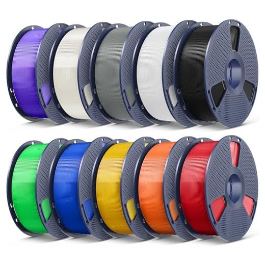 SUNLU 3D Printer Filament Bundle, PLA Plus Filament 10KG 1.75mm, Neatly Wound Filament for Most 3D Printer, 10 Colors, 1kg Spool, Transparent Series+Black+White+Grey