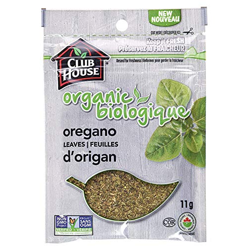 Club House, Quality Natural Herbs & Spices, Organic Oregano Leaves, 11g