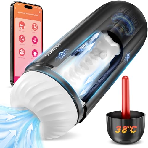 SVAKOM SAM NEO 2 PRO Elektrischer Masturbator mit APP, 5 Saugmodi 5 Vibration mit Heizfunktion Sex Spielzeug für die Männer, Masturbieren für Männer Sex Toys Taschenmuschi Sexspielzeug Masturbatoren