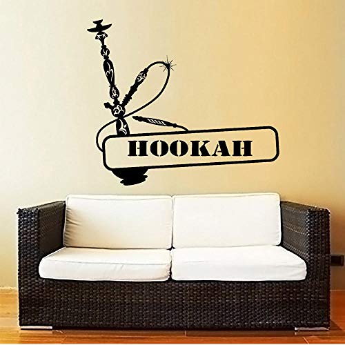 MRQXDP Shisha Wandtattoo Shisha Rauchen Rauch Arabisch Vinyl Wandaufkleber Dekoration Zubehör Für Wohnzimmer Kunstwand… – Bild 3
