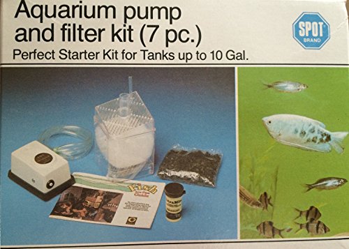 Aquarium Pump and Filter Kit (7 Pc) for Tanks up to 10 Gal