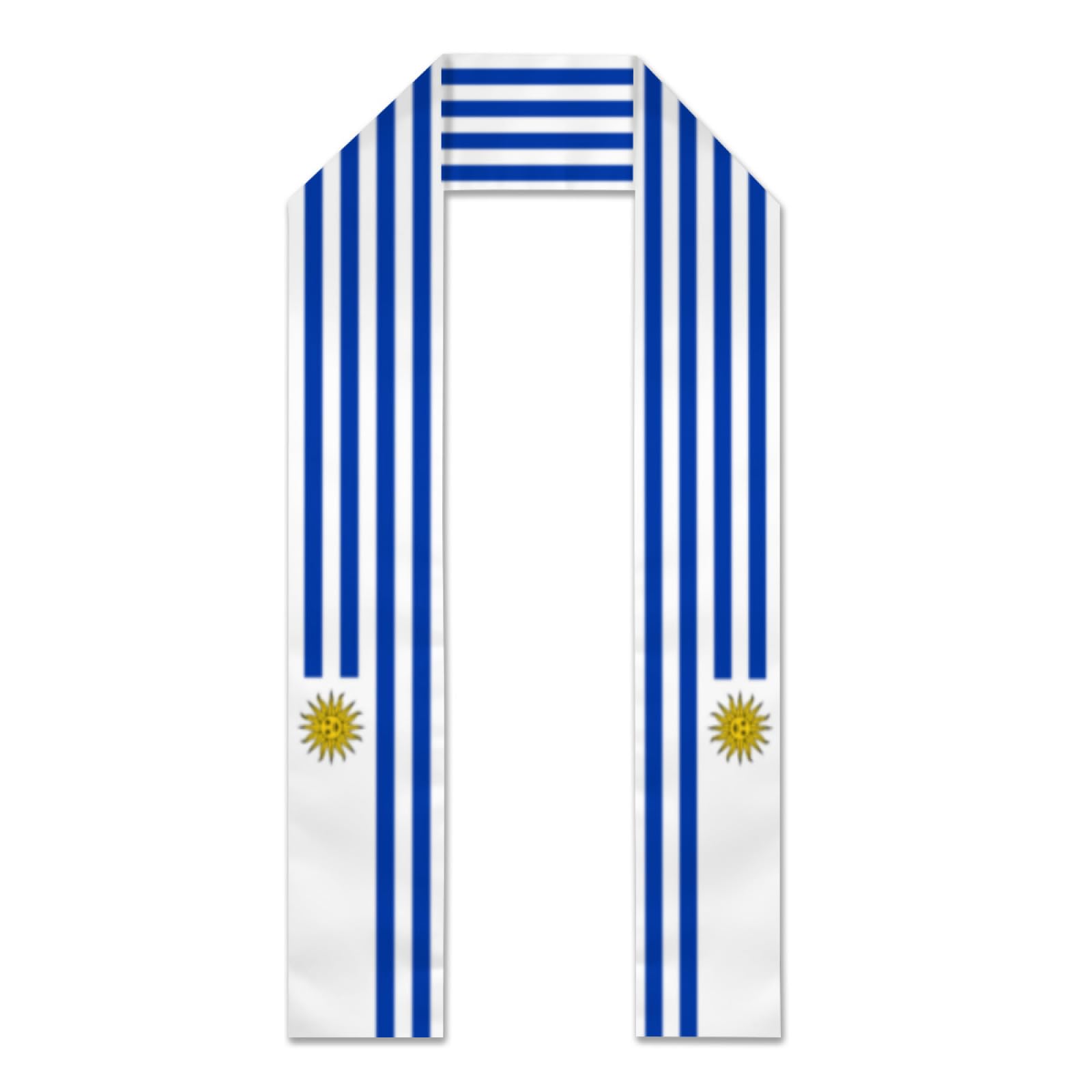 Vintage Uruguay Uruguayan Flag Graduation Stole Sash Shawl for Men Women Thickened Scarf for International Students Teachers Study Aboard Graduate Gift 72 inches Unisex