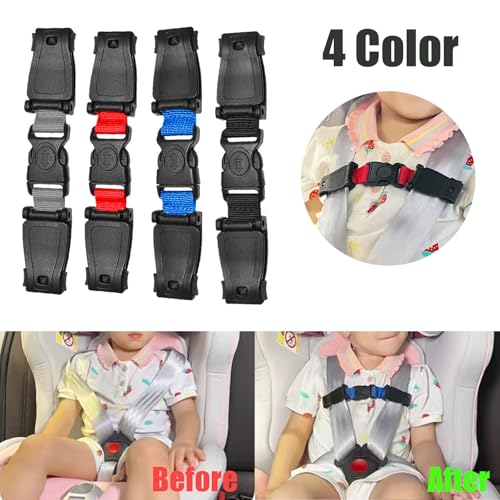 Abschnallschutz Kindersitz, Gurtsicherung Kindersit, Kindersicherheitsgurt Schnalle Gurt, Autositz Brustgurt Clip für Autositze Kinderwagen Kinderhochstühle Fahrradsitze(Blau)