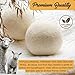 Wool Dryer Balls 6-Pack - Premium Natural Fabric Softener, Reusable, Eco-Friendly Reduces Clothing Wrinkles and Saves Drying Time. Replaces Dryer Sheets - Plastic Balls and Liquid Softener