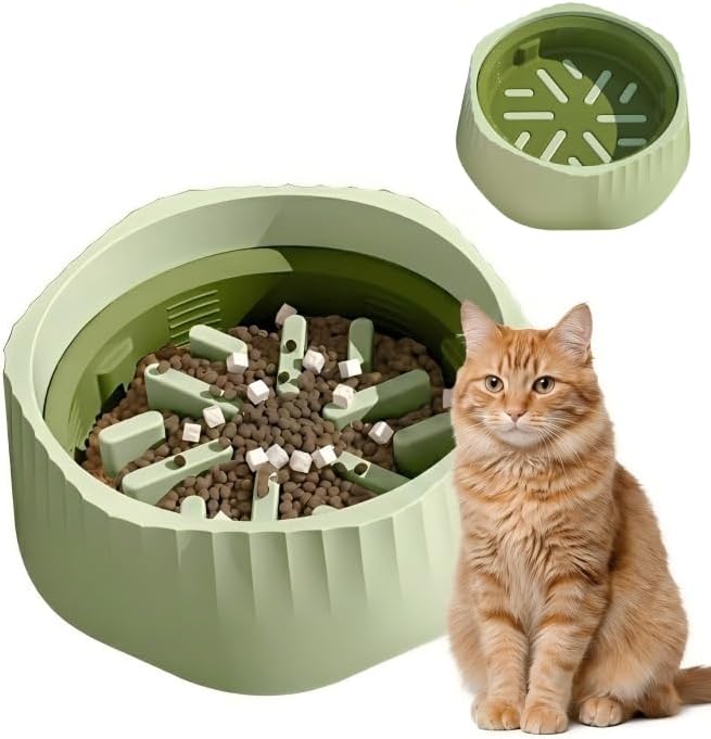 Micyox 2-in-1 Convertible Slow Feeder Cat Bowl – Versatile Design & Anti-Choking Features