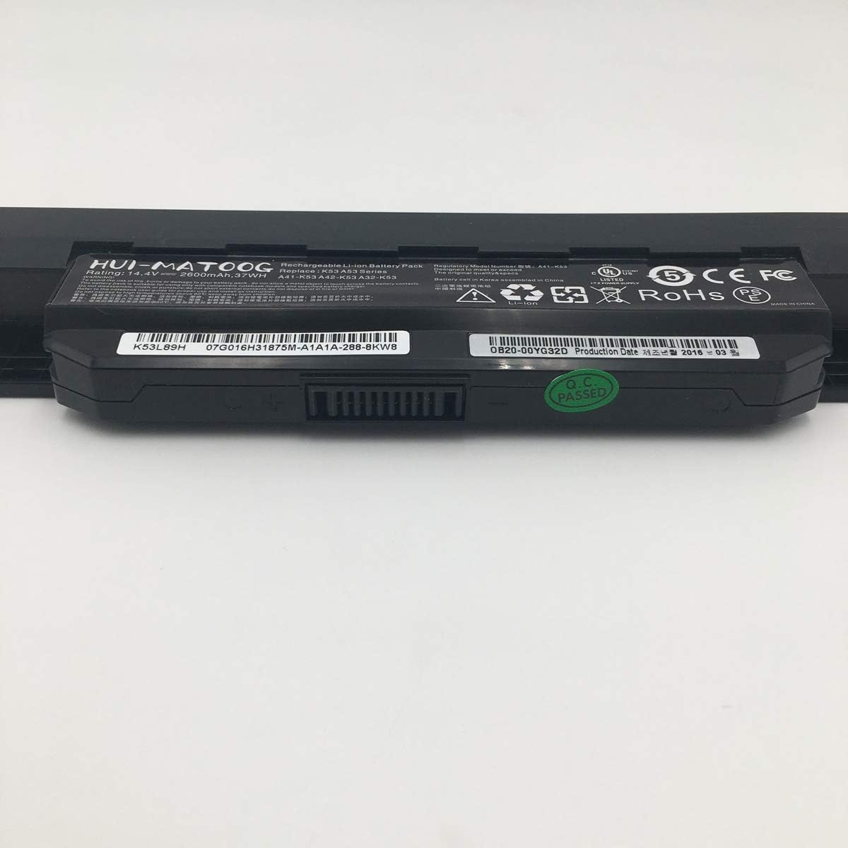 A41-K53 Laptop Battery for ASUS K54C K53S K53 K54HR SX316V A54C A54H X53E-RH51 X54HR-K53L85H X54H X53S X54C X53E Notebook 14.4V 2600mAh
