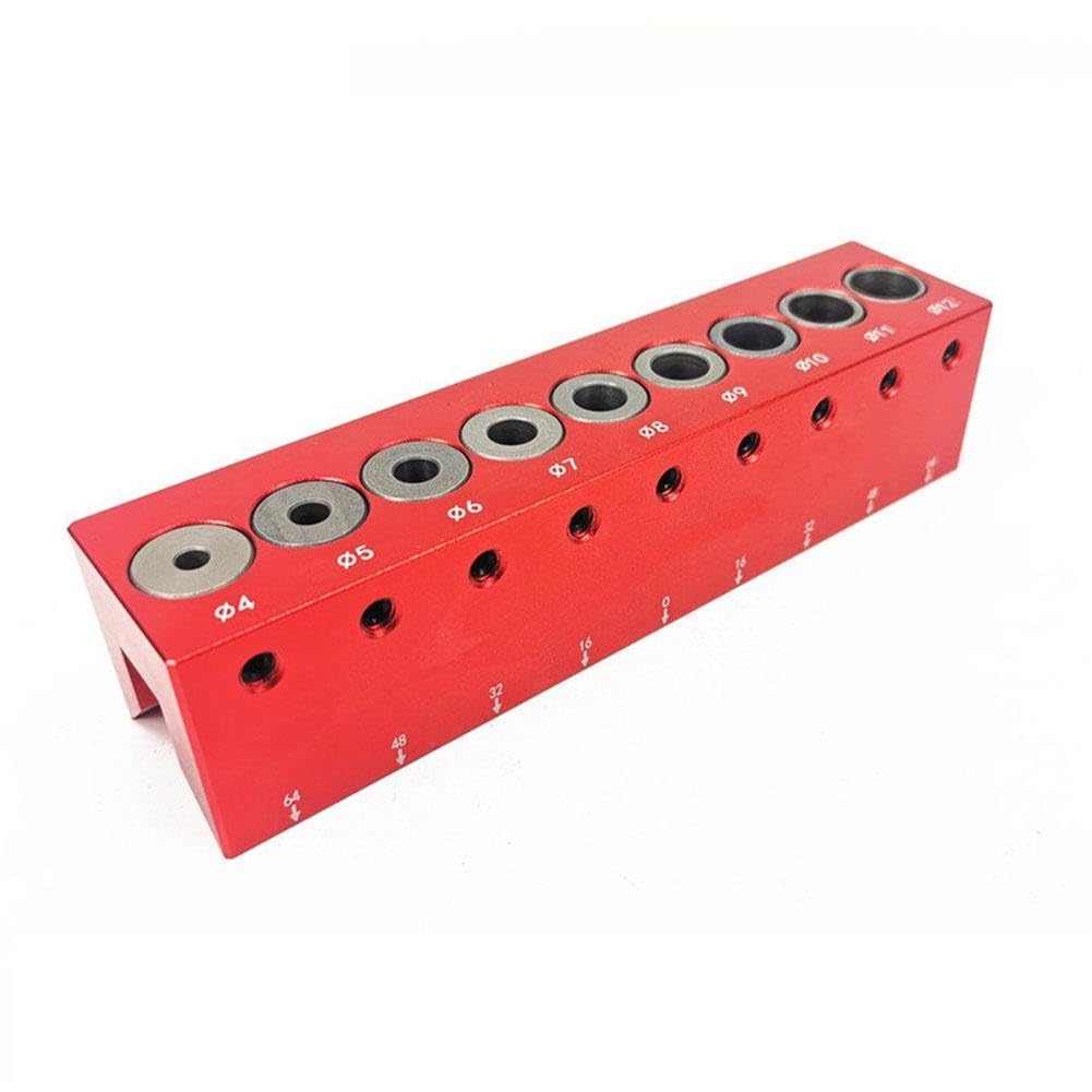 SPORTARC Maschera verticale per fori tascabili, guida per trapano per la lavorazione del legno, localizzatore di centraggio da 4-12 mm per foratura precisa dei tasselli nella produzione di mobili