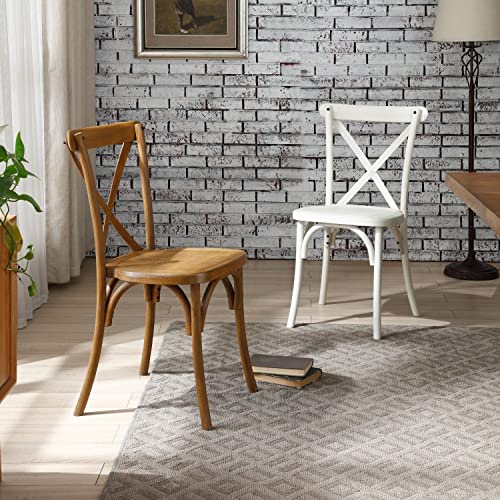 Kevinspace X-Back Chair Set Of 4, Cross Back Chair For Kitchen, Dining Chair Furniture 4-Pack16.1" X17.3"X 35", White #TOP6