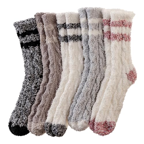 Image of DoSmart Fuzzy Socks For Women Slipper Warm Fluffy Soft Winter Cozy Plush Cabin Sleep Christmas Home Socks