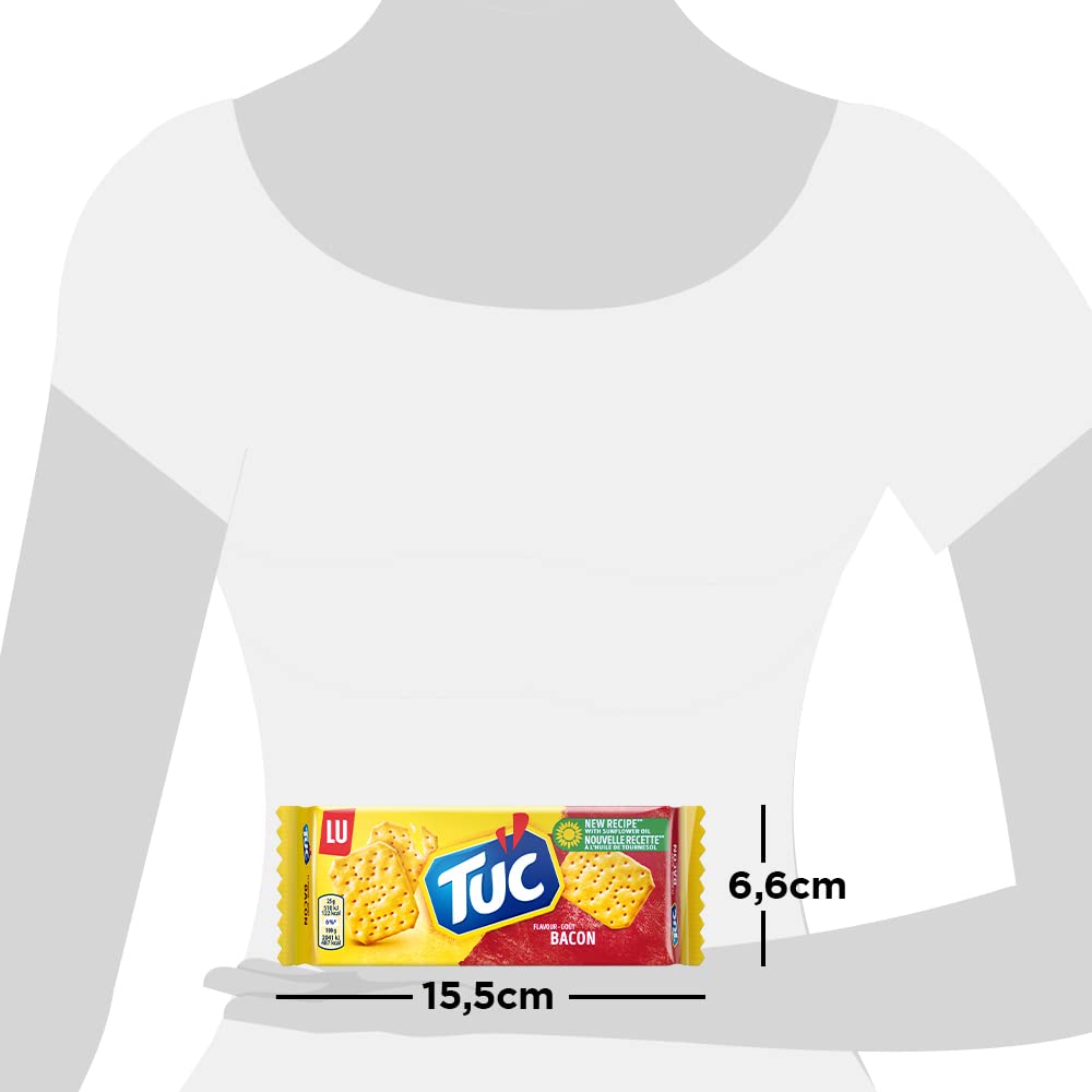 Tuc Original, Gusto Bacon, Cotto al Forno con Grano 100% Italiano, 24x100g