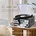 Vintage Record Player 9-in-1 Turntable with Built-in Speakers, AM/FM Radio, CD & Cassette Player, Bluetooth USB/SD Playback, Remote Control, Aux & RCA Inputs, Headphone Jack for Music Fans