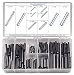 Spring Steel Slotted Spring Pin Assortment (300 Pieces), Plain Finish, Inch, With Case
