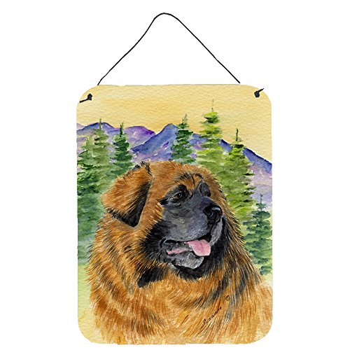 Caroline's Treasures SS8202DS1216 Leonberger Wall or Door Hanging Prints Aluminum Metal Sign Kitchen Wall Bar Bathroom Plaque Home Decor Front Door Plaque, 12x16, Multicolor