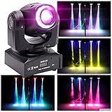 Moving Head Light verfügt über einen 4-Steuermodus mit automatischem Betrieb, Voice, DMX512, Master Slave, ideal für DJ-Disco-Shows, Hochzeitsfeiern, Heimdekoration und Bühnenlichtshows.