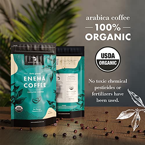 Aussie Health Co 419° Roasted Organic Enema Coffee - 100% Usda Certified Organic, Pre-Ground Arabica Beans, Made In Seattle - 1 Pound Bag #TOP1
